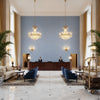 JUNE TAPE Tapes &amp; Trims (AE12305) – French Blue | Thibaut - Hotel Lobby Visualization (AI-generated, may not be to scale. Verify pattern scale with product specifications.)