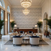 CALATHEA TAPE Tapes &amp; Trims (AE12326) – French Blue | Thibaut - Hotel Lobby Visualization (AI-generated, may not be to scale. Verify pattern scale with product specifications.)