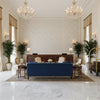 JULIAN Fabrics (AF15161) – ivory | Thibaut - Hotel Lobby Visualization (AI-generated, may not be to scale. Verify pattern scale with product specifications.)
