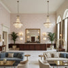 JULIAN Fabrics (AF15162) – Blush | Thibaut - Hotel Lobby Visualization (AI-generated, may not be to scale. Verify pattern scale with product specifications.)