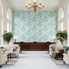 WINTER BUD Fabrics (AF23133) – Soft Blue | Thibaut - Hotel Lobby Visualization (AI-generated, may not be to scale. Verify pattern scale with product specifications.)