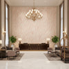 HIGHLAND PEAK Fabrics (AF23142) – Blush | Thibaut - Hotel Lobby Visualization (AI-generated, may not be to scale. Verify pattern scale with product specifications.)