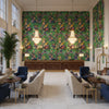 FAIRBANKS Fabrics (AF9644) – Green | Thibaut - Hotel Lobby Visualization (AI-generated, may not be to scale. Verify pattern scale with product specifications.)