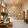 ALTHEA COTTON P.CITRON.0 | Kravet - Hotel Lobby Visualization (AI-generated, may not be to scale. Verify pattern scale with product specifications.)