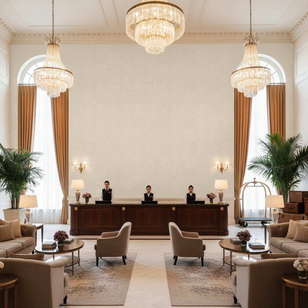 BF10475.100.0 | Kravet - Hotel Lobby Visualization (AI-generated, may not be to scale. Verify pattern scale with product specifications.)