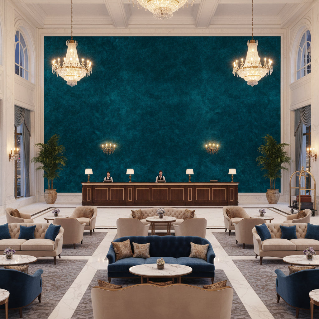 BF10658.772.0 | Kravet - Hotel Lobby Visualization (AI-generated, may not be to scale. Verify pattern scale with product specifications.)