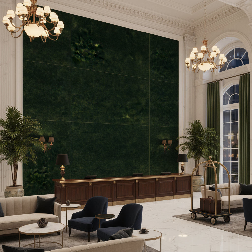 BF10658.785.0 | Kravet - Hotel Lobby Visualization (AI-generated, may not be to scale. Verify pattern scale with product specifications.)