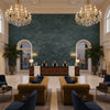 BF10658.795.0 | Kravet - Hotel Lobby Visualization (AI-generated, may not be to scale. Verify pattern scale with product specifications.)