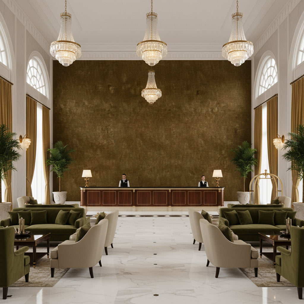 BF10658.830.0 | Kravet - Hotel Lobby Visualization (AI-generated, may not be to scale. Verify pattern scale with product specifications.)