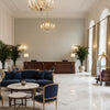 BF10682.625.0 | Kravet - Hotel Lobby Visualization (AI-generated, may not be to scale. Verify pattern scale with product specifications.)