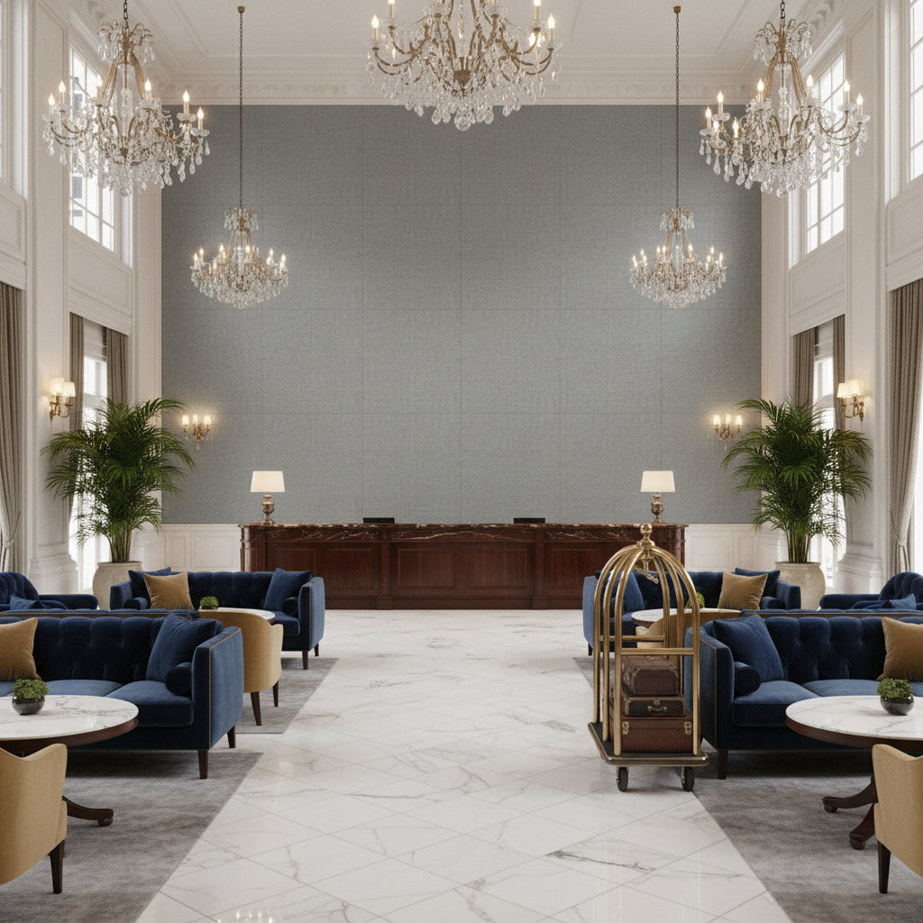 BF10684.645.0 | Kravet - Hotel Lobby Visualization (AI-generated, may not be to scale. Verify pattern scale with product specifications.)
