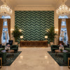 BF10692.850.0 | Kravet - Hotel Lobby Visualization (AI-generated, may not be to scale. Verify pattern scale with product specifications.)