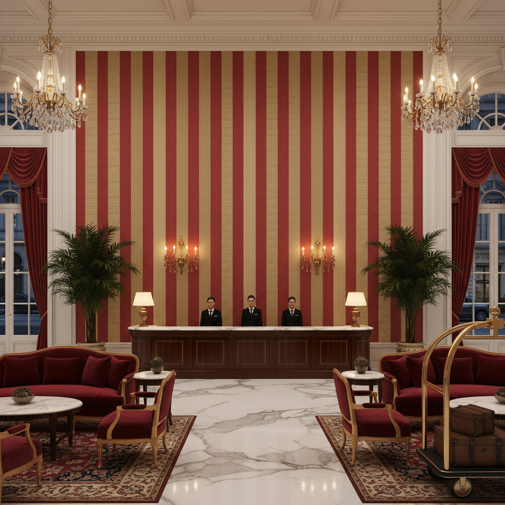 BF10692.940.0 | Kravet - Hotel Lobby Visualization (AI-generated, may not be to scale. Verify pattern scale with product specifications.)