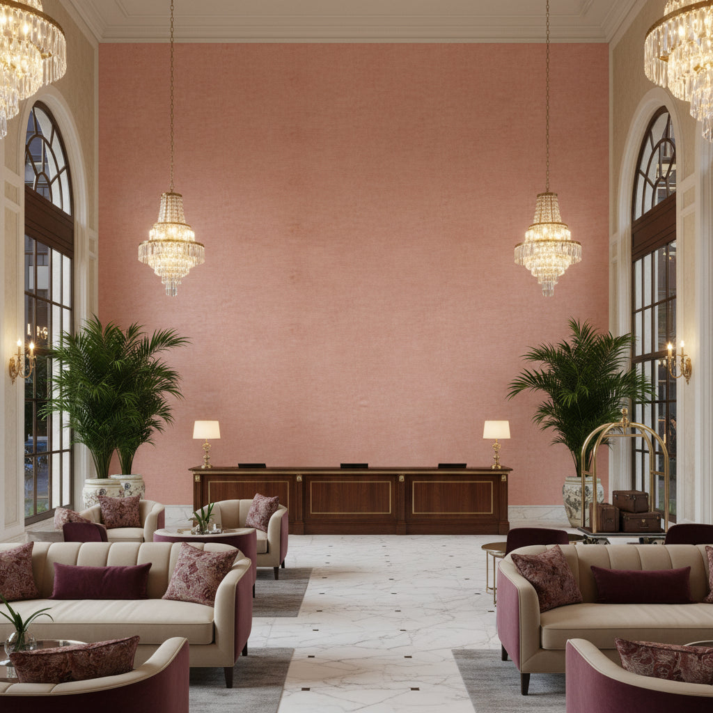 BF10700.440.0 | Kravet - Hotel Lobby Visualization (AI-generated, may not be to scale. Verify pattern scale with product specifications.)