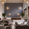 BF10700.625.0 | Kravet - Hotel Lobby Visualization (AI-generated, may not be to scale. Verify pattern scale with product specifications.)