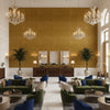 BF10700.850.0 | Kravet - Hotel Lobby Visualization (AI-generated, may not be to scale. Verify pattern scale with product specifications.)