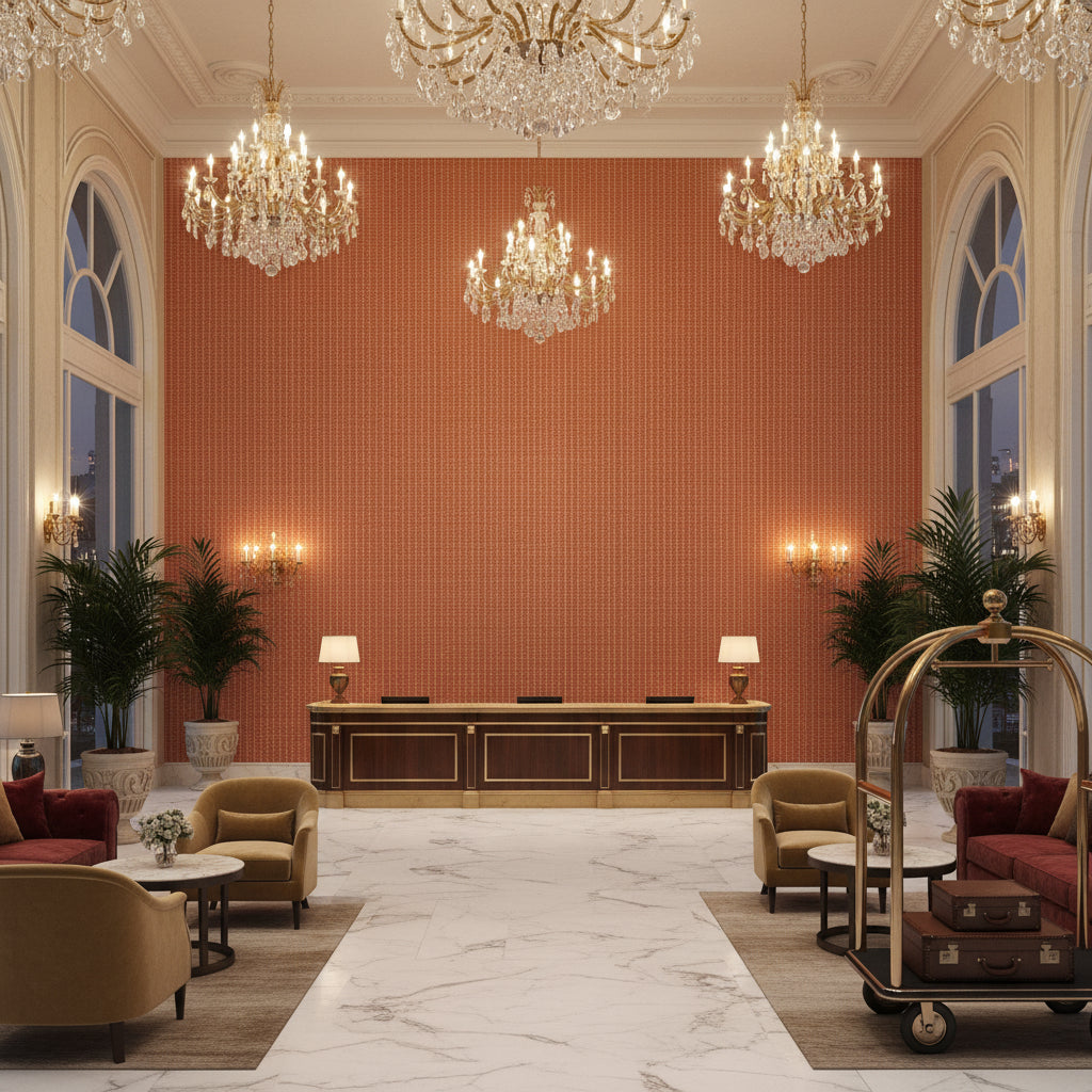 BF10781.330.0 | Kravet - Hotel Lobby Visualization (AI-generated, may not be to scale. Verify pattern scale with product specifications.)
