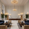 BF10944.725.0 | Kravet - Hotel Lobby Visualization (AI-generated, may not be to scale. Verify pattern scale with product specifications.)