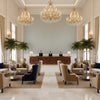BF10962.721.0 | Kravet - Hotel Lobby Visualization (AI-generated, may not be to scale. Verify pattern scale with product specifications.)