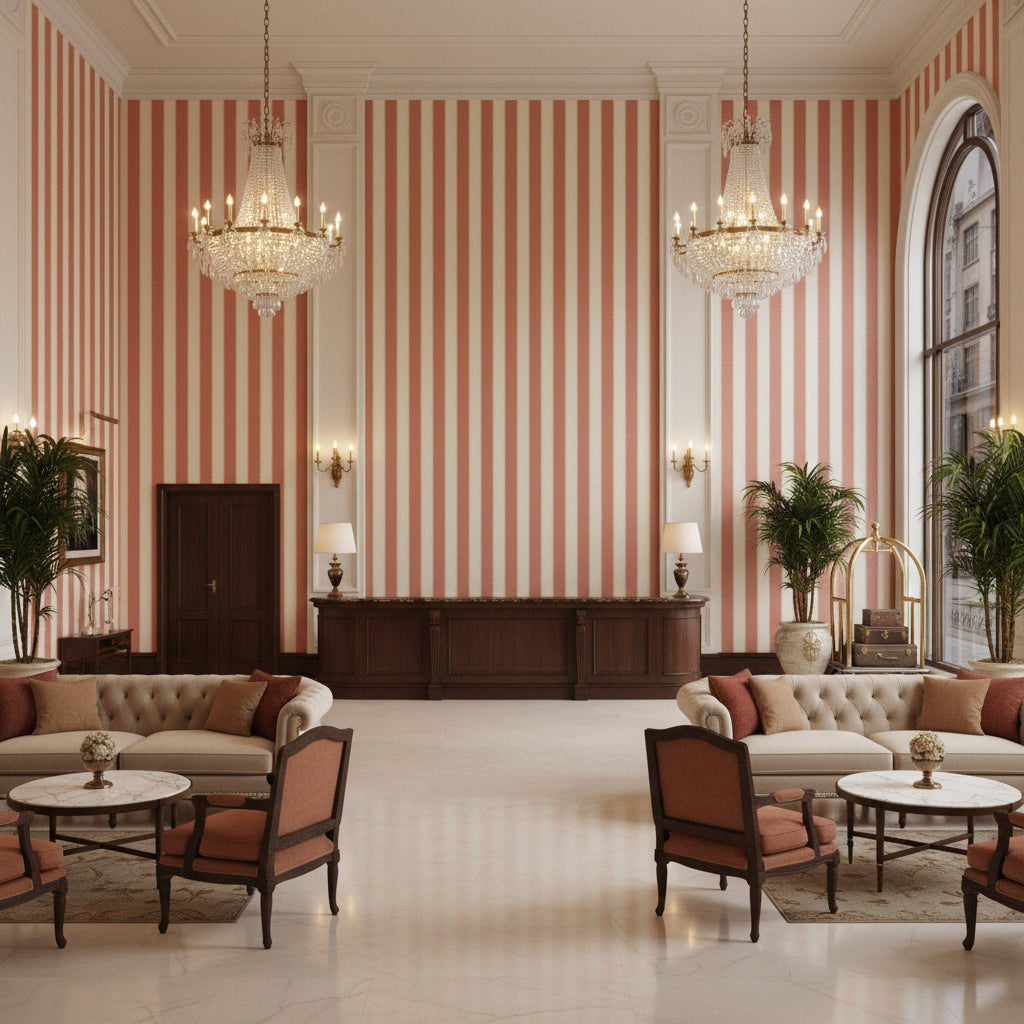 BF10964.450.0 | Kravet - Hotel Lobby Visualization (AI-generated, may not be to scale. Verify pattern scale with product specifications.)