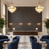 BF10965.680.0 | Kravet - Hotel Lobby Visualization (AI-generated, may not be to scale. Verify pattern scale with product specifications.)