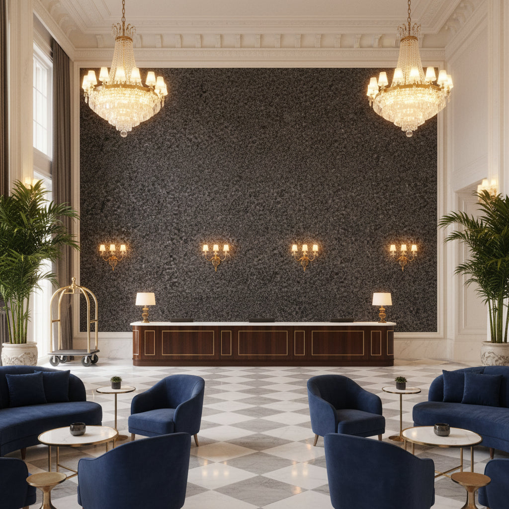 BF10965.680.0 | Kravet - Hotel Lobby Visualization (AI-generated, may not be to scale. Verify pattern scale with product specifications.)