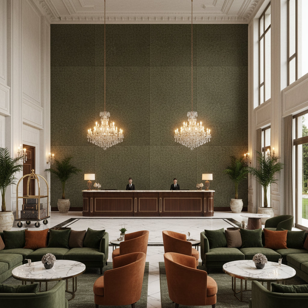BF10965.794.0 | Kravet - Hotel Lobby Visualization (AI-generated, may not be to scale. Verify pattern scale with product specifications.)