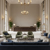 BF10965.910.0 | Kravet - Hotel Lobby Visualization (AI-generated, may not be to scale. Verify pattern scale with product specifications.)