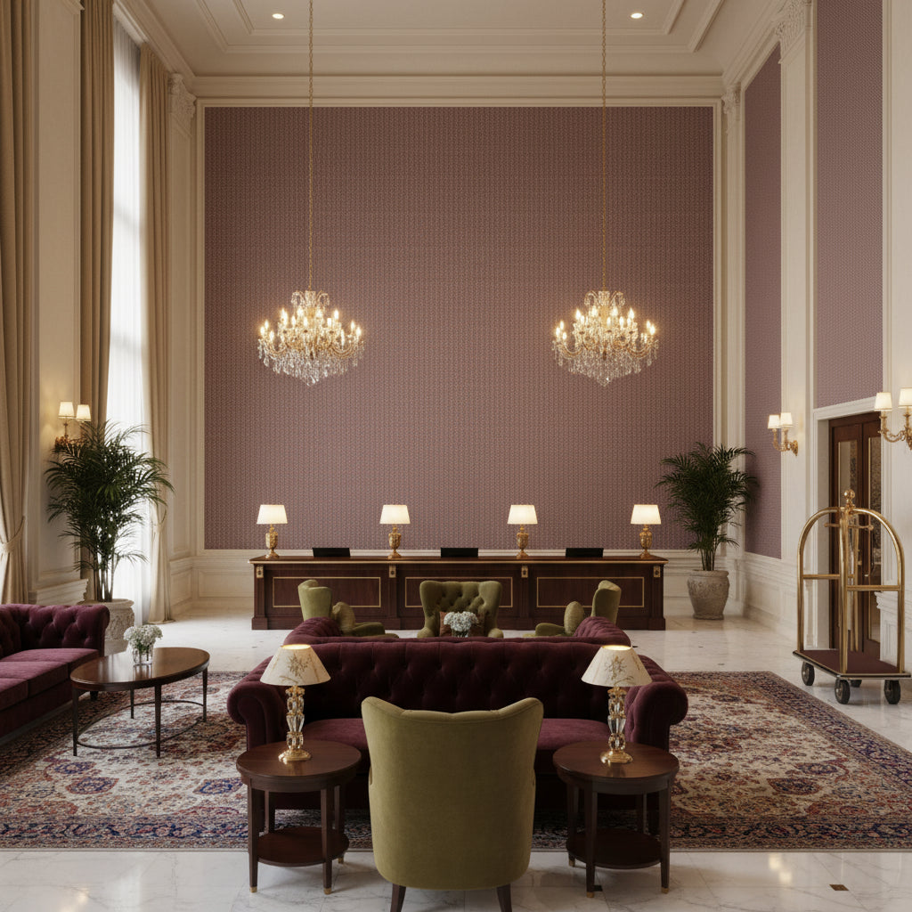 BF11035.7.0 | Kravet - Hotel Lobby Visualization (AI-generated, may not be to scale. Verify pattern scale with product specifications.)
