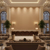BF11035.9.0 | Kravet - Hotel Lobby Visualization (AI-generated, may not be to scale. Verify pattern scale with product specifications.)
