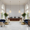 BF11037.605.0 | Kravet - Hotel Lobby Visualization (AI-generated, may not be to scale. Verify pattern scale with product specifications.)
