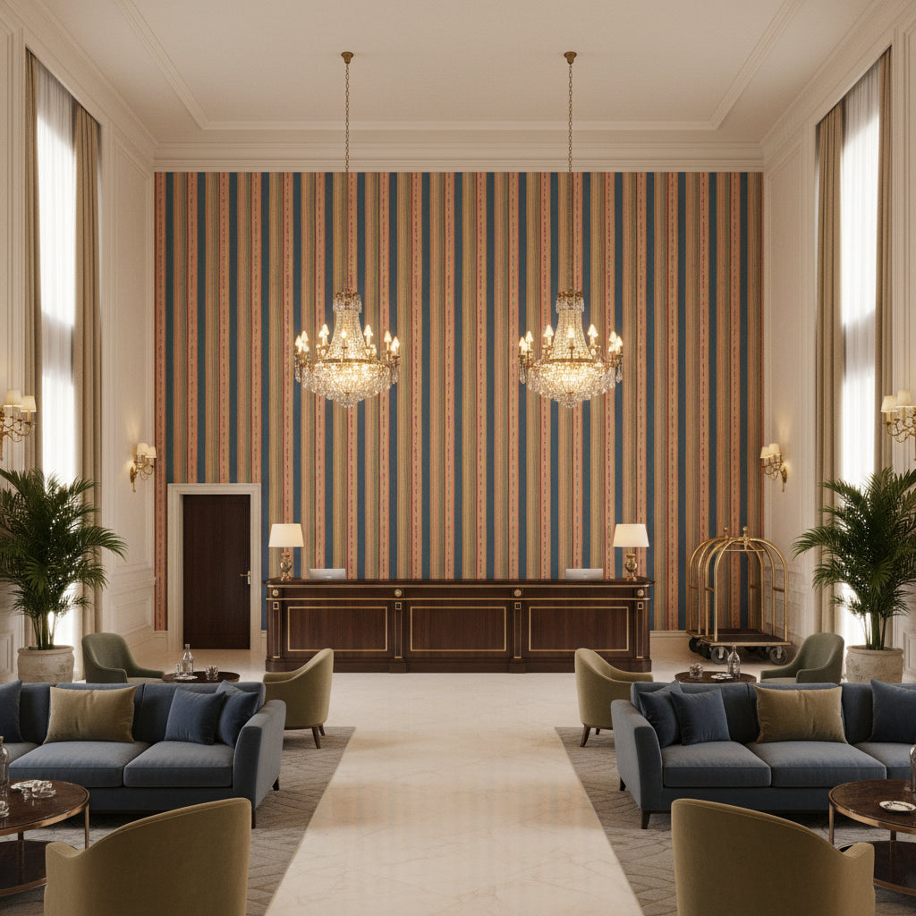 BF11062.4.0 | Kravet - Hotel Lobby Visualization (AI-generated, may not be to scale. Verify pattern scale with product specifications.)