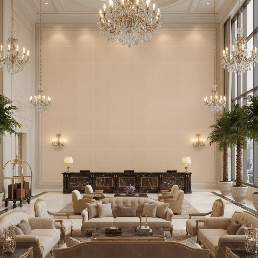 BF11066.149.0 | Kravet - Hotel Lobby Visualization (AI-generated, may not be to scale. Verify pattern scale with product specifications.)