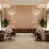 BF11066.160.0 | Kravet - Hotel Lobby Visualization (AI-generated, may not be to scale. Verify pattern scale with product specifications.)