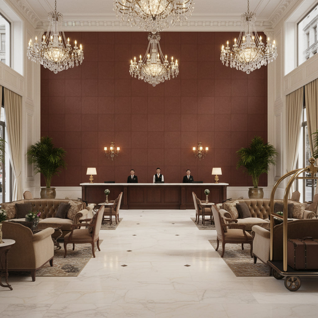 BF11066.290.0 | Kravet - Hotel Lobby Visualization (AI-generated, may not be to scale. Verify pattern scale with product specifications.)