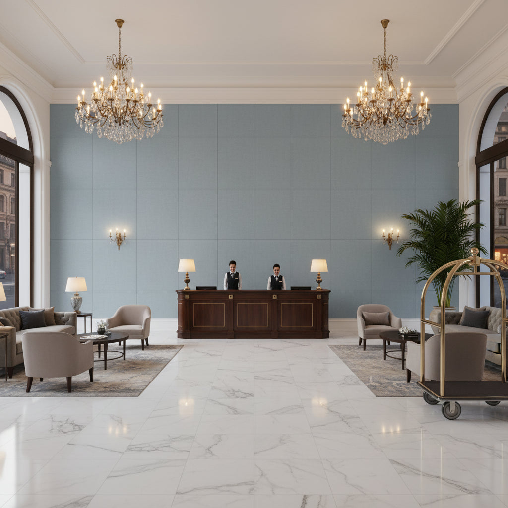 BF11066.612.0 | Kravet - Hotel Lobby Visualization (AI-generated, may not be to scale. Verify pattern scale with product specifications.)