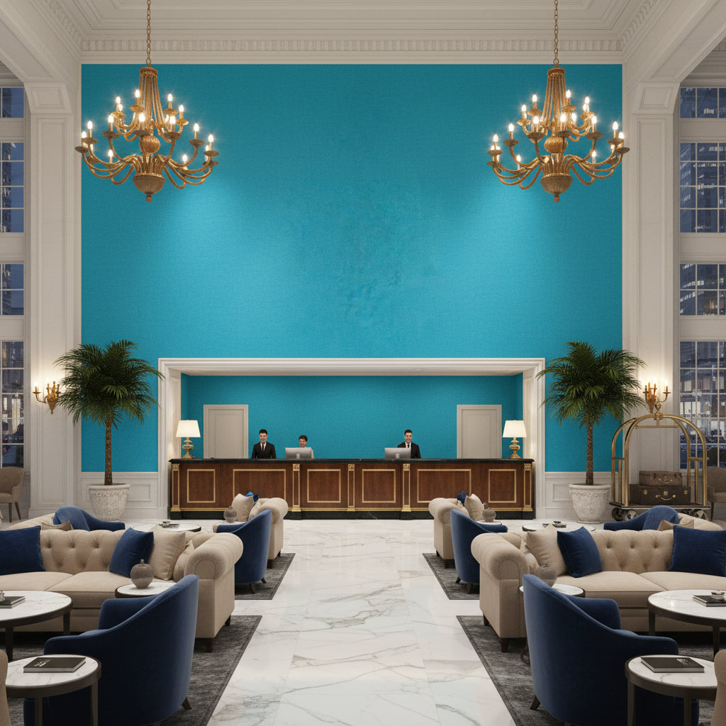 BF11066.635.0 | Kravet - Hotel Lobby Visualization (AI-generated, may not be to scale. Verify pattern scale with product specifications.)