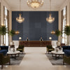 BF11066.680.0 | Kravet - Hotel Lobby Visualization (AI-generated, may not be to scale. Verify pattern scale with product specifications.)