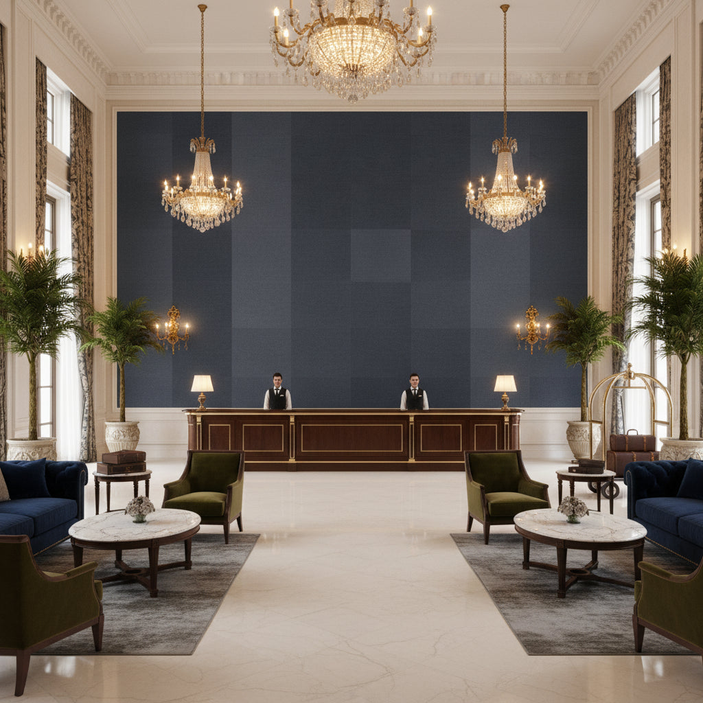 BF11066.680.0 | Kravet - Hotel Lobby Visualization (AI-generated, may not be to scale. Verify pattern scale with product specifications.)
