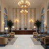 BFC-3624.168.0 | Kravet - Hotel Lobby Visualization (AI-generated, may not be to scale. Verify pattern scale with product specifications.)