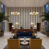 BFC-3624.450.0 | Kravet - Hotel Lobby Visualization (AI-generated, may not be to scale. Verify pattern scale with product specifications.)