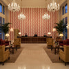 BFC-3687.917.0 | Kravet - Hotel Lobby Visualization (AI-generated, may not be to scale. Verify pattern scale with product specifications.)