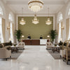 BFC-3692.30.0 | Kravet - Hotel Lobby Visualization (AI-generated, may not be to scale. Verify pattern scale with product specifications.)