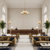 BFC-3707.106.0 | Kravet - Hotel Lobby Visualization (AI-generated, may not be to scale. Verify pattern scale with product specifications.)