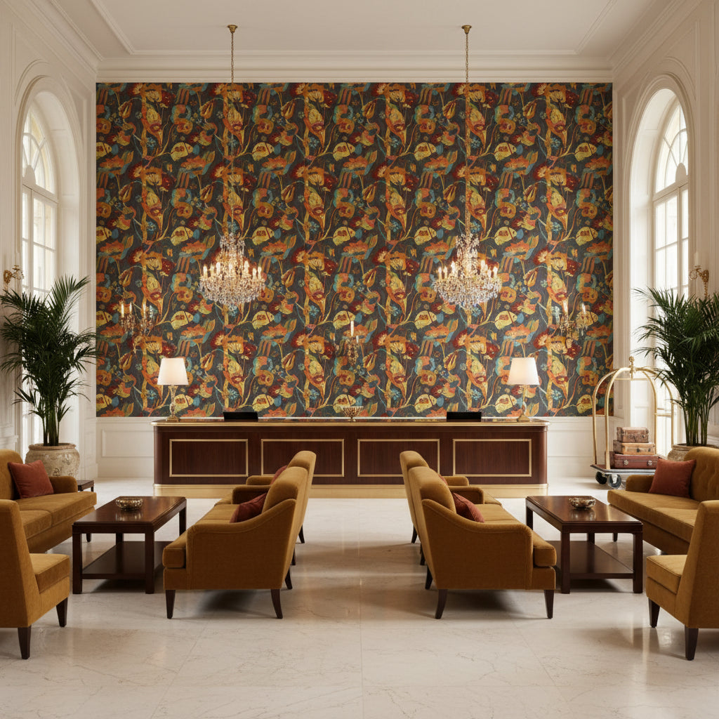 BP10631.1.0 | Kravet - Hotel Lobby Visualization (AI-generated, may not be to scale. Verify pattern scale with product specifications.)