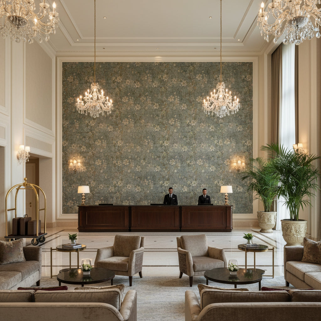 BP10644.2.0 | Kravet - Hotel Lobby Visualization (AI-generated, may not be to scale. Verify pattern scale with product specifications.)