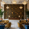 BP10813.3.0 | Kravet - Hotel Lobby Visualization (AI-generated, may not be to scale. Verify pattern scale with product specifications.)