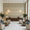BP10853.2.0 | Kravet - Hotel Lobby Visualization (AI-generated, may not be to scale. Verify pattern scale with product specifications.)