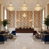 BP10938.3.0 | Kravet - Hotel Lobby Visualization (AI-generated, may not be to scale. Verify pattern scale with product specifications.)