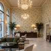 BP10981.2.0 | Kravet - Hotel Lobby Visualization (AI-generated, may not be to scale. Verify pattern scale with product specifications.)